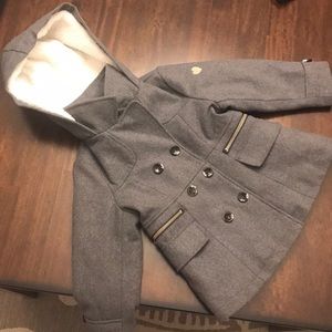 Oshkosh Girls Gray Peacoat